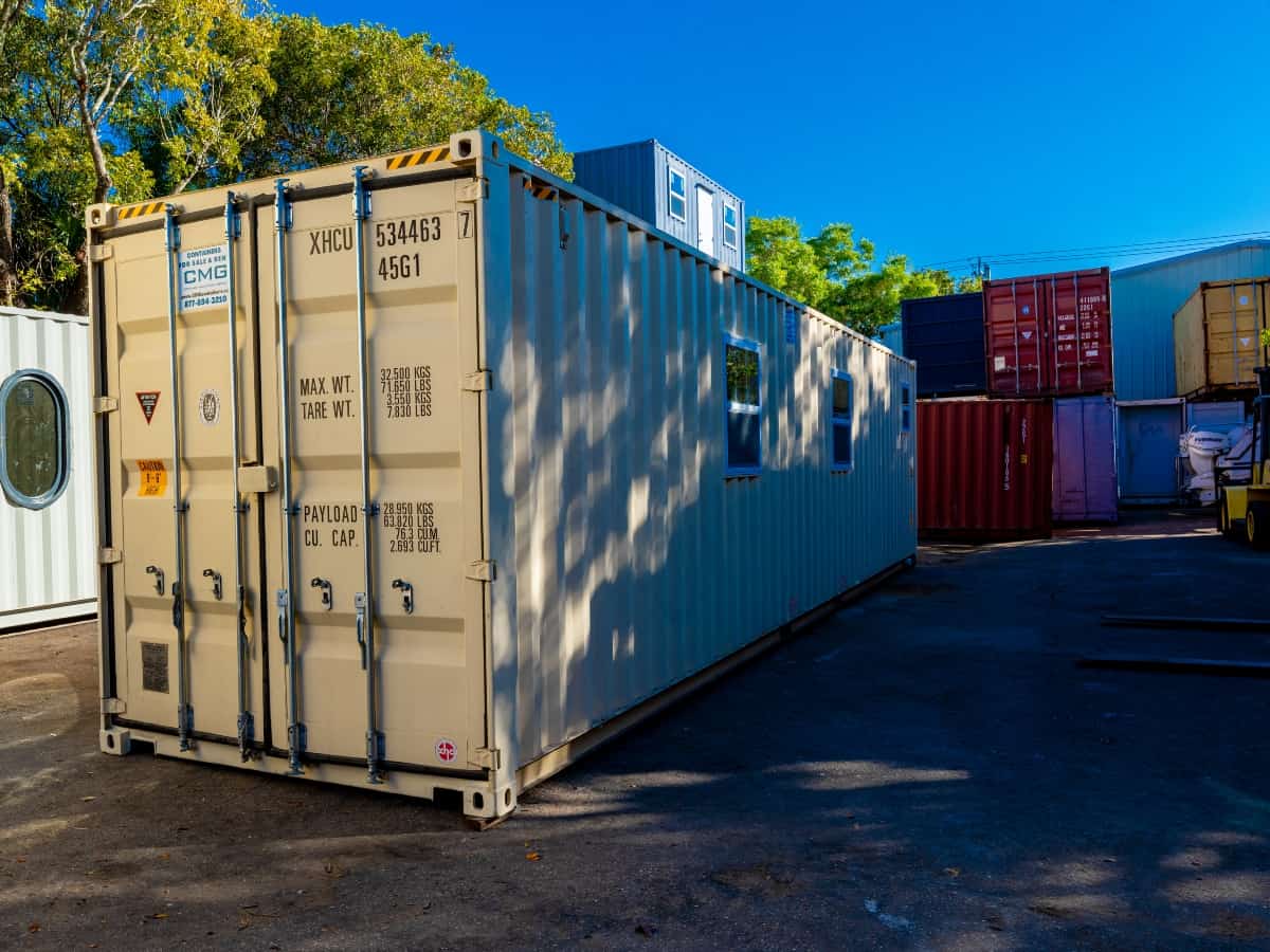 about shipping container pool size