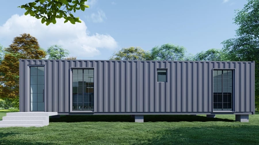 purple Shipping Container Home