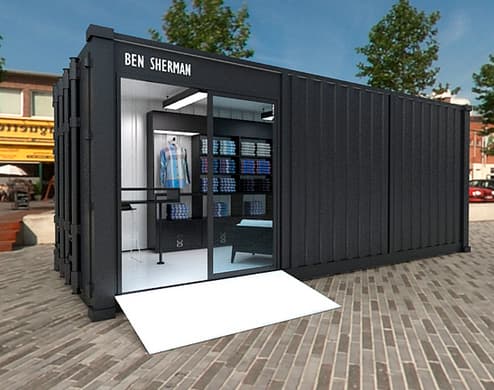 Shipping container cafe