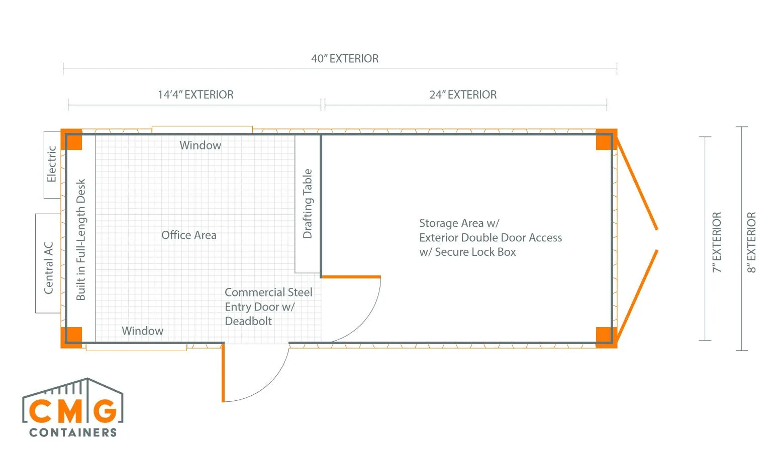 Shipping container illustration