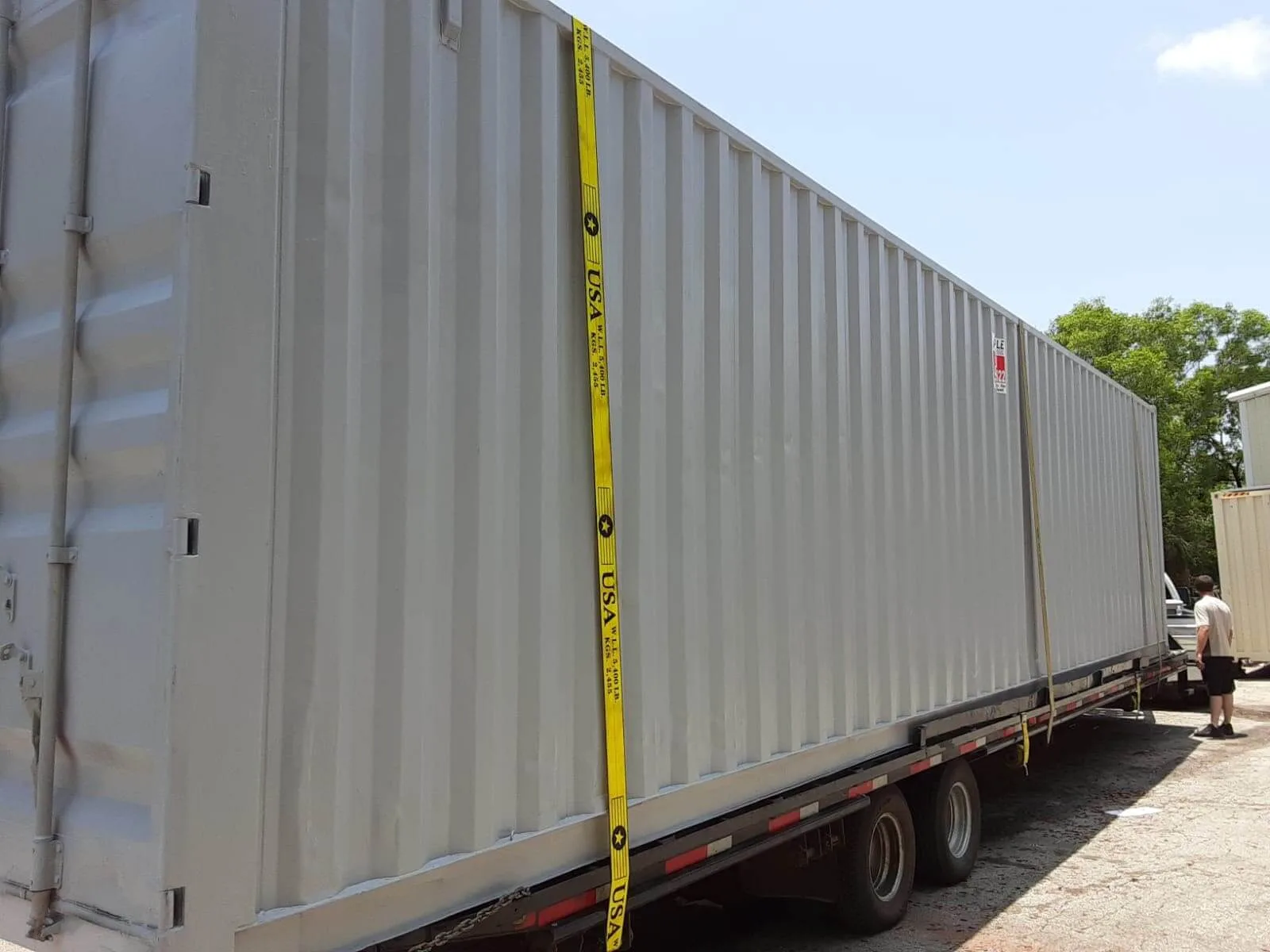 Outside view of shipping container