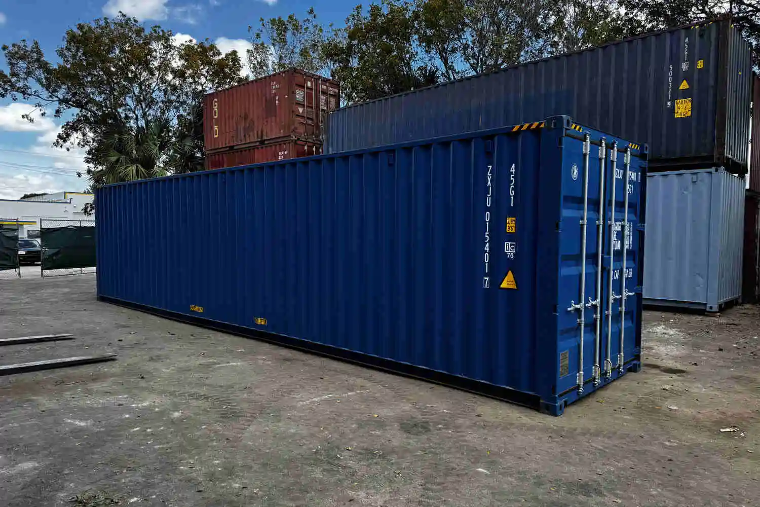 40 ft blue shipping container