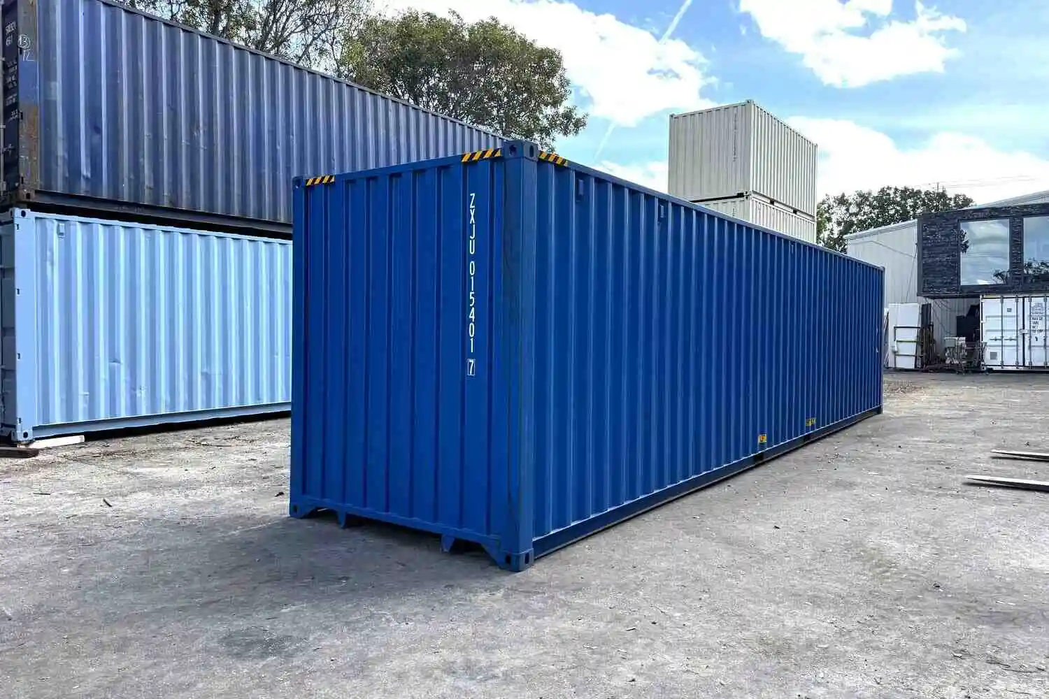 blue shipping container for rent
