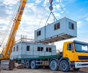 Removing shipping container