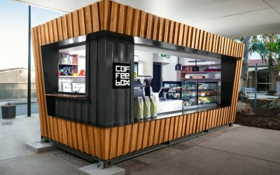 Shipping container cafe