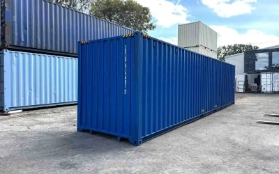 blue shipping container for rent